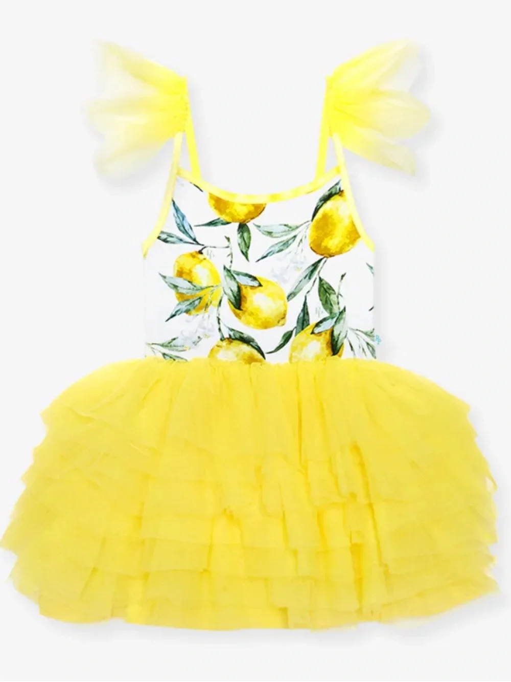 Posh Peanut Limoncello Tulle Smocked Dress
